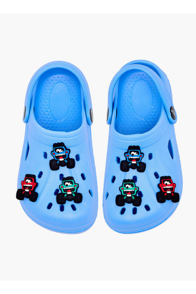 Aqua Boys Truck Jibbitz Clogs