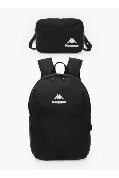 Kappa Logo Print Backpack for Kids 13 Years+ with Adjustable Shoulder Straps ...