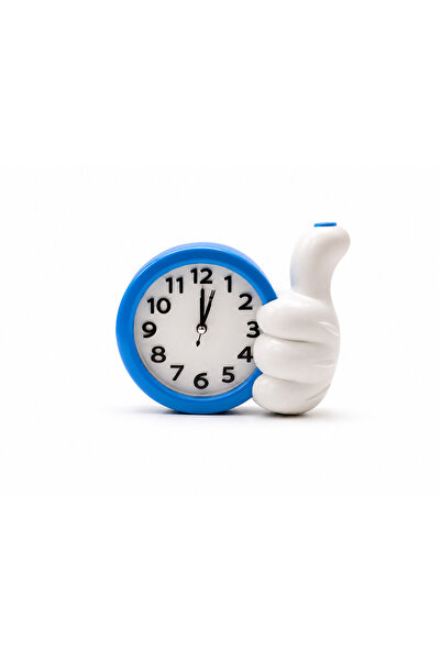 BRANDLESS Ceas de masă Quartz cu alarmă, formă mână Like, albastru
