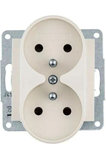 hager Polo Berker B.square Priză dublă X2 Ecru Sistem de ramă 5361878982