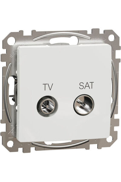 Schneider Electric Sedna Priză pentru antenă TV și satelit, culoare albă SDD1...