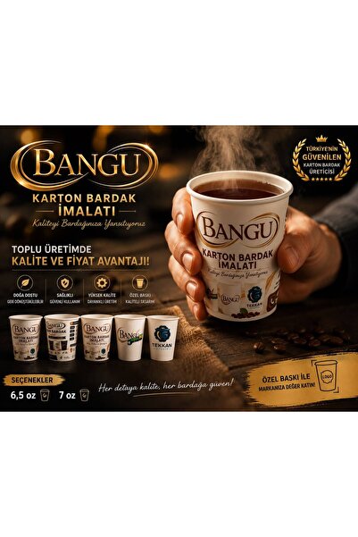 Bangu İmalat 200 Adet Kişiye Özel Baskılı Karton Bardak – İsim / Resim / Logo...