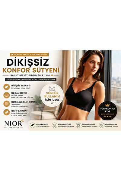 Nior lifestyle Women's Laser Cut Comfort Bra |   Wavy Edged Wire-Free Bra |  ...