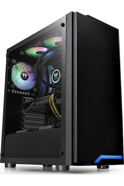 THERMALTAKE H100 TG Gaming Carcasă PC Midi Tower cu Fereastră Laterală Negru