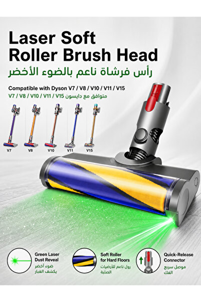 Rion Vacuum Attachments Motorhead for Dyson V7 V8 V10 V11 V15 Cordless Cleane...