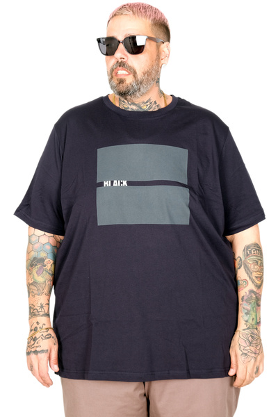 ModeXL Mode XL Plus Size T-Shirt Bis Ovratnik Crna U26124 TAMNOMAJE