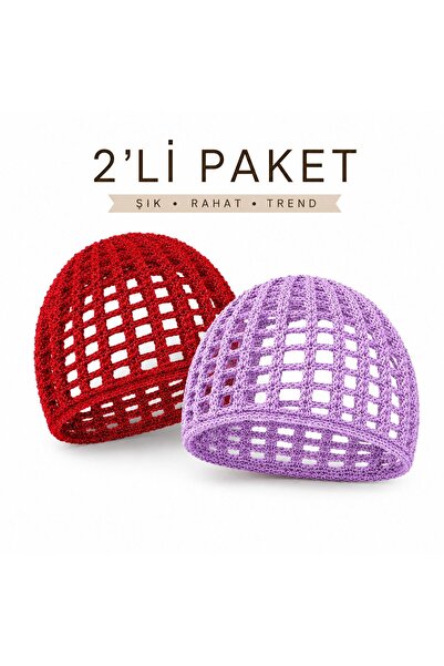 Cherry Butik 2-Piece Mesh Beanie Set