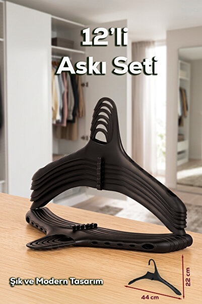 Porsima Harmoni 12 Adet Dolap Içi Düzenleyici Organizer İç İçe Geçen Askı Tiş...