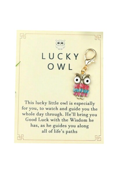 OEM Golden owl Keychain with Stone-Embellished