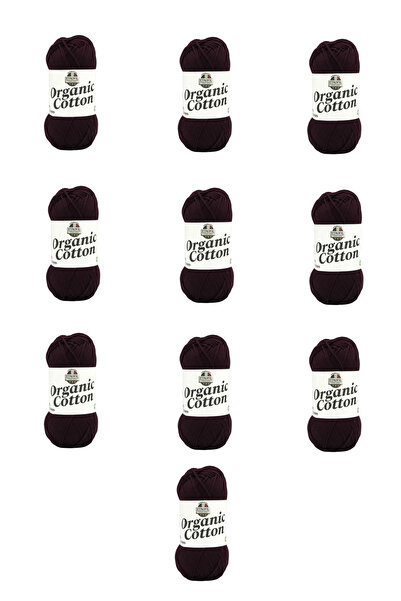 Etrofil 10 Pieces Organic Cotton (72293) Dark Plum 100% Organic Cotton Amigur...