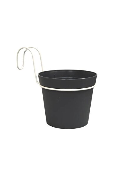 OEM Set 5 ghivece cu suport metalic, diametru 12 cm