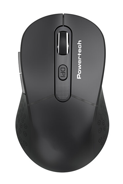 POWERTECH ασύρματο ποντίκι PT-1466, USB δέκτης, έως 1600DPI, μαύρο
