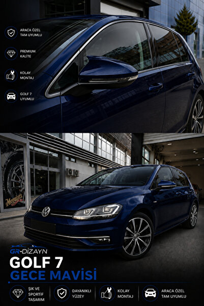 GR-Dizayn VOLKSWAGEN GOLF 7 2012+ ARACA ÖZEL BOYALI YARASA AYNA KAPAĞI (GECE ...