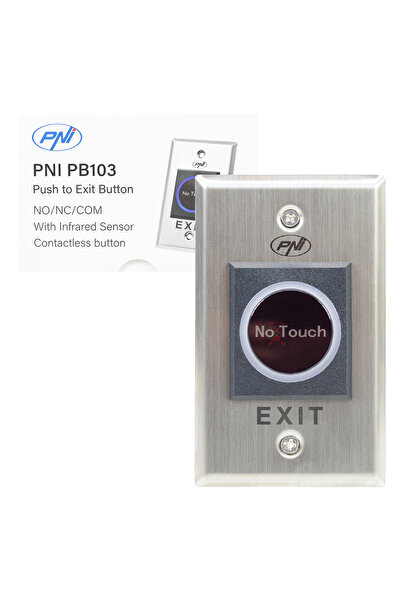 PNI Intrerupator de acces incastrabil PB103, fara atingere, NO/NC/COM, 12V/24...