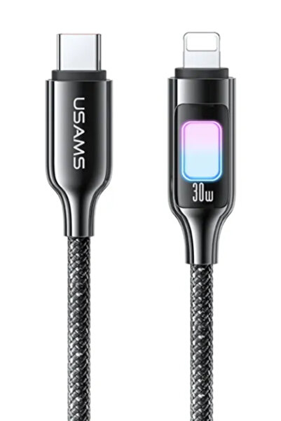 Usams καλώδιο Lightning σε USB-C SJ749, 30W, 480Mbps, 1.2m, μαύρο
