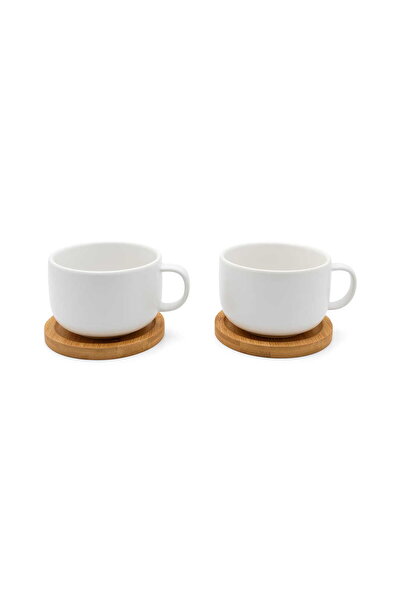 Bredemeijer Set 2 ceasti si farfurii, Bredemeijer, Ceramica/Bambus, 250 ml, A...