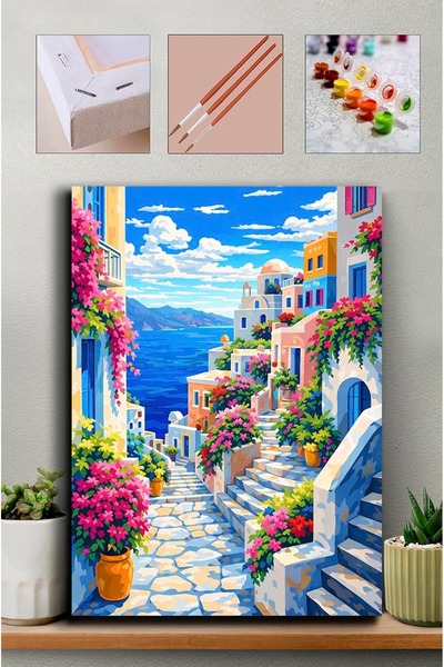 Carmen Sayılarla Boyama Seti - Ege Sokaklarında - Büyük Ebat 60x75cm