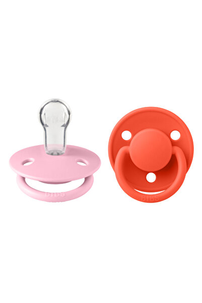 Bibs Комплект 2 пастифики De Lux Силикон Baby Pink/Tango