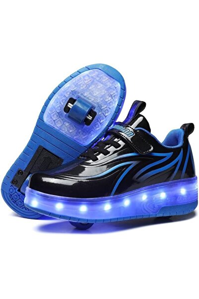 Arabest Rechargeable LED Light-Up Roller Shoes for Kids 6-14, USB-C 2H Charge...