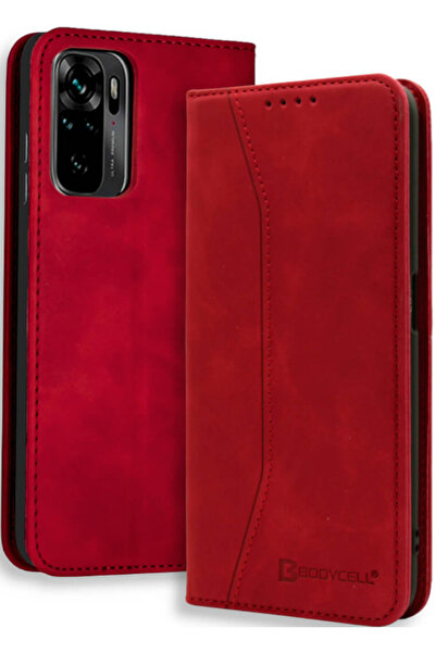 Bodycell Θήκη - Πορτοφόλι Xiaomi Redmi Note 10 / Note 10S - Red