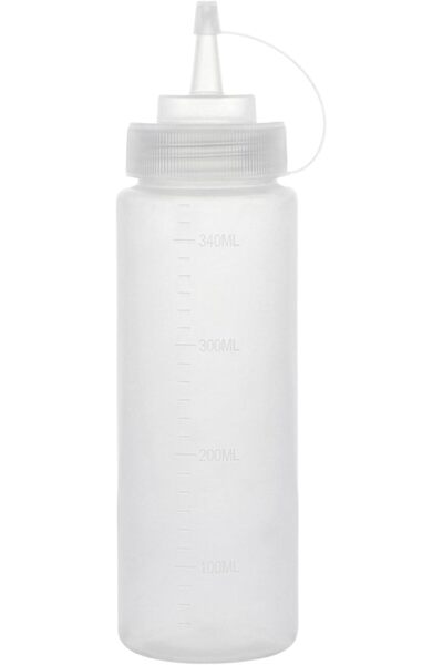 Cuisine Art 13 Oz / 340ml Squeeze Sauce Bottle Dispenser with Attached Cap