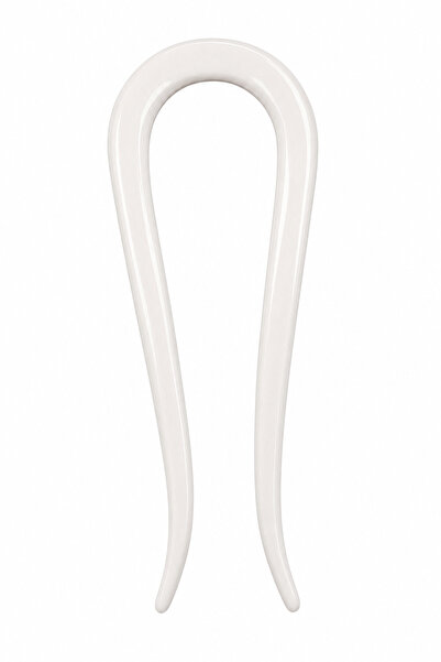 Jack Ferrero White U-Shaped Hairpin Bun Fork Modern Minimalist Hair Accessory