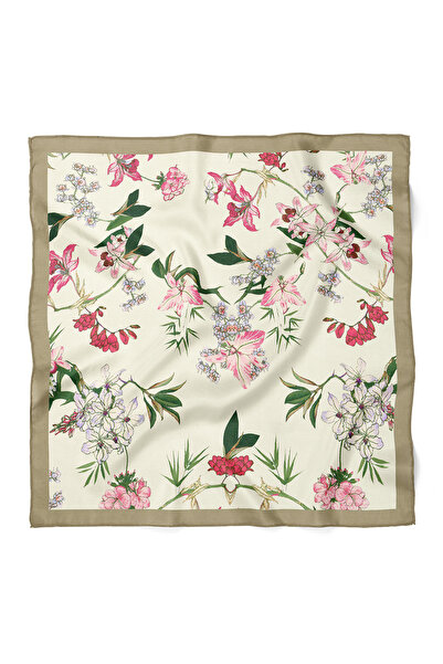 nehir eşarp Eșarfă cu model flori romantice de primăvară Bandana 70x70 Cm