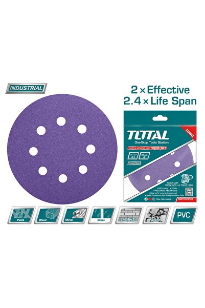 OEM TOTAL - АБРАЗИВЕН ХАРТИЕН ДИСК 125ММ - P40,P60,P80,P120