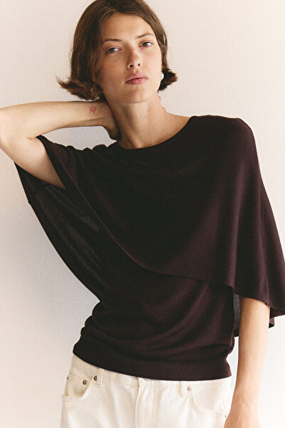H&M İnce Triko Pelerin Üst
