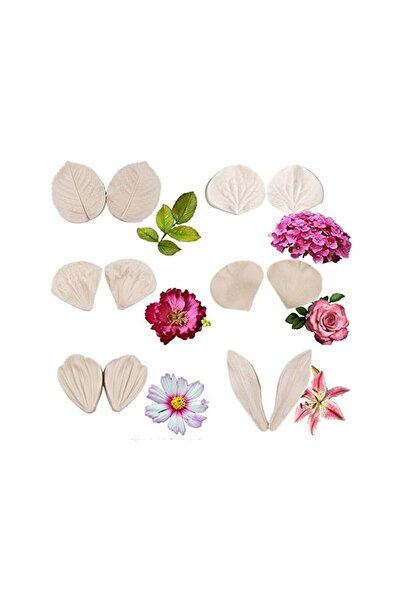 The Bros 6set Gumpaste Fondant Rose Veined Mold - Gum Paste Peony, Sugar Flow...