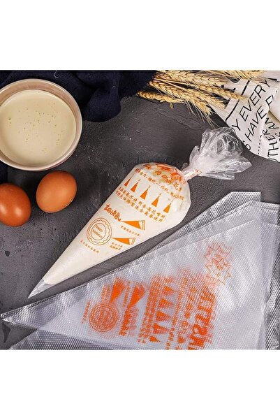 The Bros 100 Pcs In Set Plastic Piping Bag,Food Grade, White, Ssz311