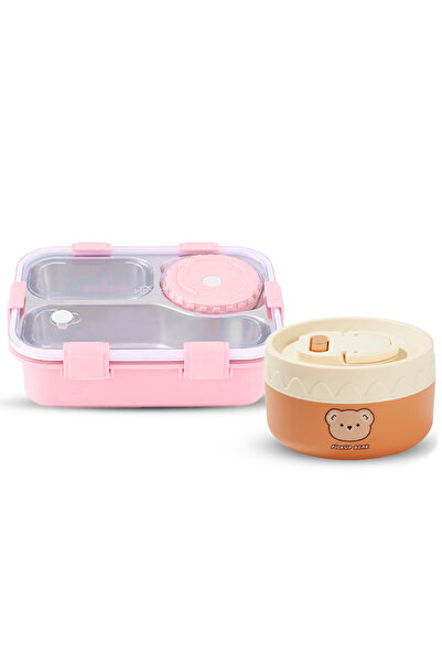 STAR BABiES - Stainless Steel Bento Lunch Box with 4 Compartments + Insulated...