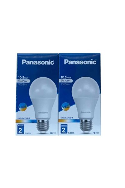 PANASONIC لمبة LED E27، 10.5 واط، ضوء نهاري، 3 قطع