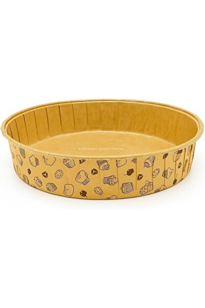 Yıldızan Round Greaseproof Paper Large Cake Mold Suitable for Oven Use 17cm B...