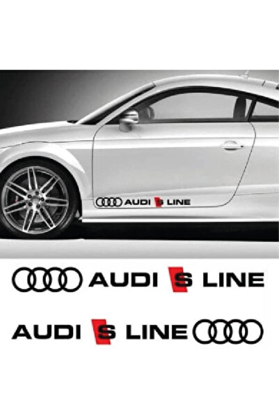 Amo-Stickers Set Stickere Audi S line laterale 55cm Gri inchis