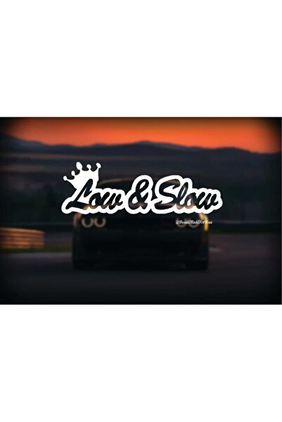 Amo-Stickers Sticker Low and Slow Parbriz 70cm Rosu
