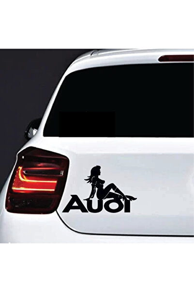 Amo-Stickers Sticker Audi Sexy Lady 30cm Gri inchis