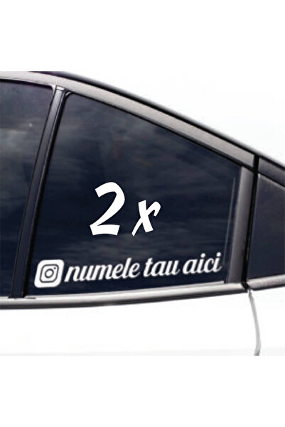 Amo-Stickers 2 Stickere Instagram personalizat 25cm Rosu