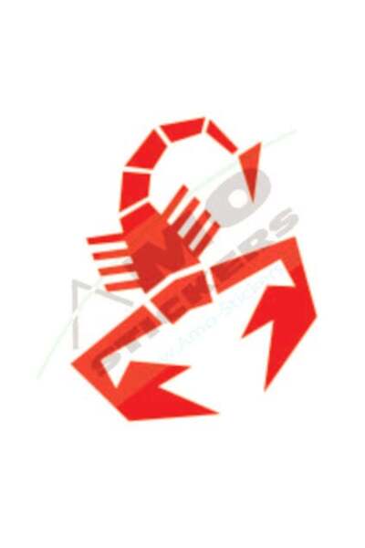 Amo-Stickers Стикер за кола Скорпион 25см Бял