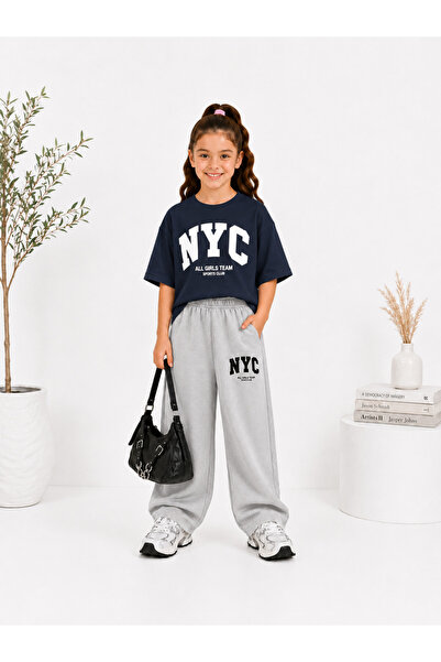 TREND THE BEST Trendin En İyisi Summer Girl Boy Unisex Kids Nyc Printed Gray ...