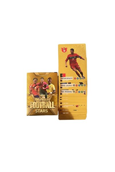 OEM Set 55 Cards World Football Stars, 4 ani+, auriu