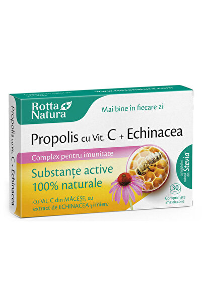 Rotta Natura Propolis + Vitamina C Naturala cu Extract de Echinacea 30cpr