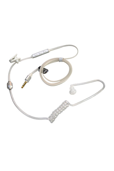 yk desing 3.5mm Jack Flat Slim Wired Spiral Mono Microphone Protection Earphone
