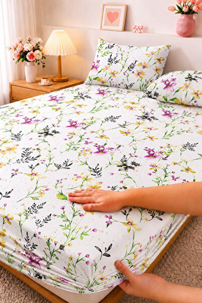 Always Cotton Elastic Sheet Set with Pillows (Choose Size)