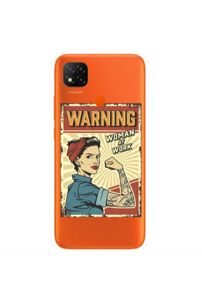 Other Xiaomi Redmi 9c Woman at work Transparent Silicone TPU Θήκη