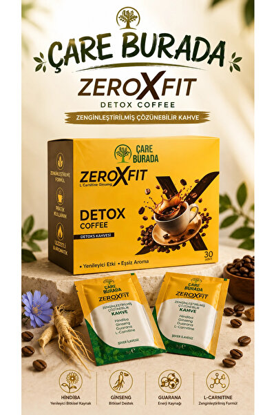 Çare Burada - Zeroxfit Detoks Kahvesi 30 Adet (Guarana & Hindiba & Ginseng & ...