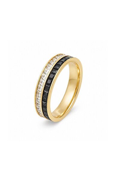 Bijuteria SORELLY Inel dublu Eternity placat cu aur de 14k, mărimea 9