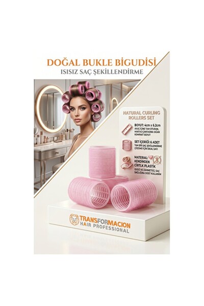 Empressco 4 cm Doğal Bukle Bigudisi, Isısız Saç Şekillendirme Aracı