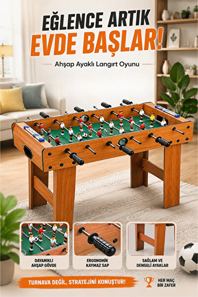 Wair Teknoloji Ahşap Ayaklı Langırt Oyunu Çıkarılabilir Ayaklı Masaüstü ve Ay...