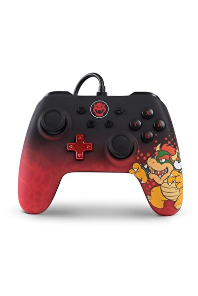 Nintendo Controler Switch Bowser, cu fir, ergonomic, cablu detașabil de 10ft